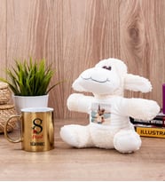 Kadınlar Gününe Özel Gold Kupa Bardak ve Peluş Koyun