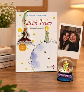 Kişiye Özel Küçük Prens Kitap Ve Küçük Prens Mini Kar Küresi Hediye Seti