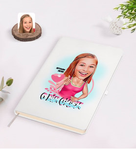 BK Gift Kişiye Özel Kadınlar Günü Karikatürlü Beyaz Defter-4