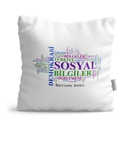 BK Gift Kişiye Özel Sosyal Bilgiler Öğretmeni  Yastık  1