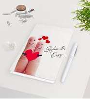 BK Gift Kişiye Özel Sevgililer Günü Beyaz Defter Kalem Seti-81