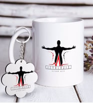 BK Gift Kişiye Özel Mesleki Fizyolojist Beyaz Kupa ve Anahtarlık Hediye Seti-2 (Model 1)