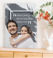 BK Gift Kişiye Özel Babam Çınar Gibidir Meyvesi Olmasa Da Gölgesi Yeter Kanvas Tablo 50x70cm