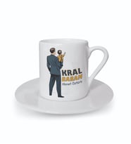 Kişiye Özel Kral Babam Tasarımlı Türk Kahvesi Fincanı