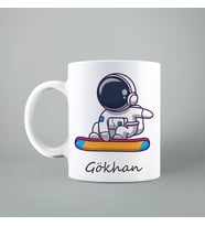 Kaykaycı Astronot Kupası Kişiye Özel