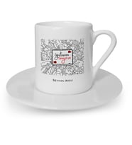 BK Gift Kişiye Özel Öğretmenimi Seviyorum Türk Kahvesi Fincanı