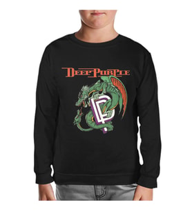 Deep Purple Siyah Çocuk Sweatshirt