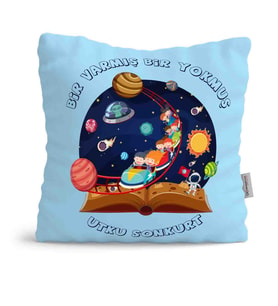 BK Gift Kişiye Özel Çocuklar Mavi Yastık 69861