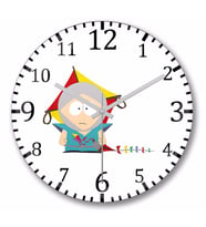 South Park Eric Cartman  Duvar Saati    Bombeli   Gercek Cam