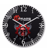 Gears Of War   Duvar  Saati Bombeli Gercek Cam