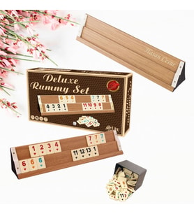 KİŞİYE ÖZEL  İSİM BASKILI DELUXE AHŞAP OKEY TAKIMI-AÇIK RENK