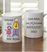 Kişiye Özel Babasının Kızı Kupa Bardak
