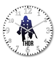 Thor Vingador Duvar Saati Bombeli Gercek Cam