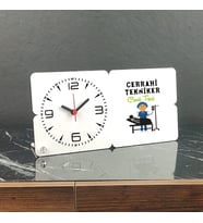 Cerrahi Tekniker Ahşap Masa Saati