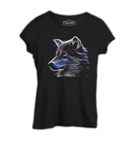 Kurt - Işık Siyah Kadın Tshirt