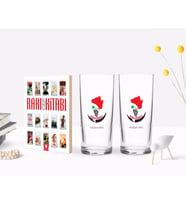 BK Gift Kişiye Özel Renkli Baskılı Kırklareli Tasarımlı Turistik İkili Rakı Bardağı ve Rakı Cep Kitabı Hediye Seti-1 (Model 1)