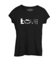 At 8 Siyah Kadın Tshirt