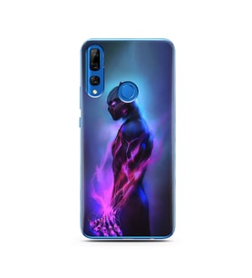 Black Panter Tasarım Süper Şeffaf Silikon Telefon Kılıfı Huawei Y9 Prime 2019