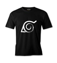 Naruto - Logo Siyah Erkek Tshirt