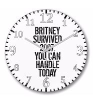 Britney   Survived  2007 Duvar Saati Bombeli Gercek Cam