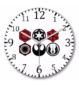 Star Wars Simge Duvar Saati Bombeli Gercek Cam