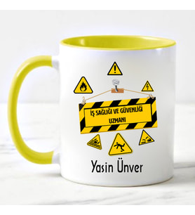 İş Sağlığı Ve Güvenliği Uzmanı Kupa Bardağı Sarı