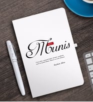 BK Gift Kişiye Özel Mânâ Munis Beyaz Defter ve Kalem Hediye Seti