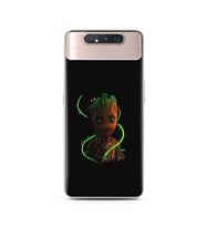Baby Groot Tasarım Süper Şeffaf Silikon Telefon Kılıfı Samsung A80