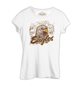 Kartal - On Sekiz Beyaz Kadın Tshirt