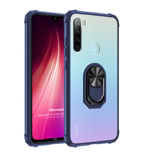 Microsonic Xiaomi Redmi Note 8 Kılıf Grande Clear Ring Holder Lacivert