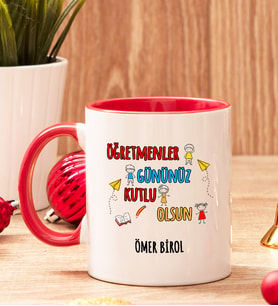 Öğretmenler Günü Hediyesi Renkli Kupa Bardak