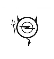 Opel Araba Komik Şeytan Sticker Yapıştırma