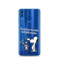 Snoopy Tasarımlı Süper Şeffaf Silikon Telefon Kılıfı Huawei Honor 10 Lite 