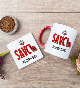 Savcı Kırmızı Kupa Bardak Ve Bardak Altlığı Seti