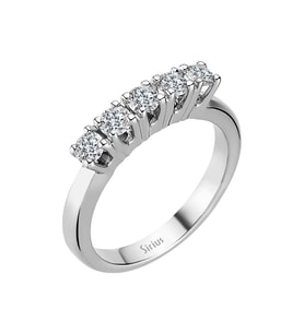 Sirius G Renk 0,65 Karat Pırlanta 5 Taş Yüzük 0704R0218