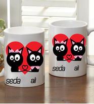 Kişiye Özel Kara Kedi Kupa Bardak