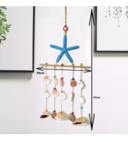 Yıldız Model Nazar Boncuklu Rüzgar Çanı (Renksiz)