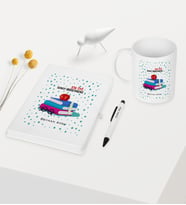 BK Gift Kişiye Özel En İyi Sınıf Öğretmeni Temalı Beyaz Defter Kalem Kupa Seti - 13