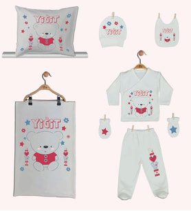 Pia Baby Gl 1945-06 İsme Özel Yastık Battaniye Zıbın Set