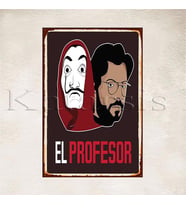 El Profesor Baskılı Ahşap Poster (Karışık)