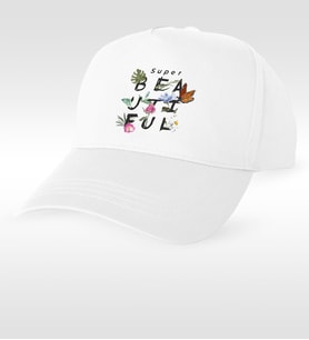 BK Gift Kişiye Özel Baskılı Beyaz Şapka  5