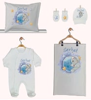 Pia Baby Gl 1939-02 İsme Özel Beşli Tulum Set