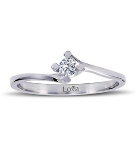 Lova F Renk 0,11 Karat Pırlanta Tektaş Yüzük - 1070030