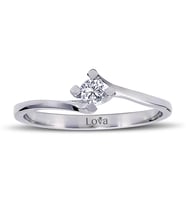 Lova F Renk 0,11 Karat Pırlanta Tektaş Yüzük - 1070030