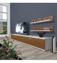 Decoraktiv Eko 4 Slm Std Tv Ünitesi Tv Sehpası (Beyaz - Ceviz)