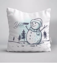 BK Gift Kişiye Özel İsimli Yılbaşı Mutlu Yıllar Yastık-18 (Beyaz)