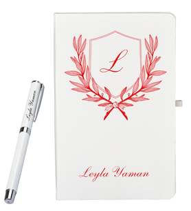 Kişiye Özel Hazırlanmış Hediye Defter ve Roller Kalem Seti