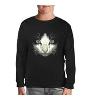 Kedi Siyah Çocuk Sweatshirt