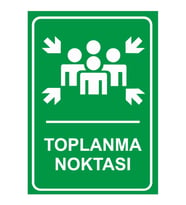 MIGNATIS - Toplanma Noktası Levhası - Sac Malzeme 35x50cm