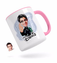 BK Gift Kişiye Özel Matrix Neo Karikatürlü Pembe Kupa Bardak-1